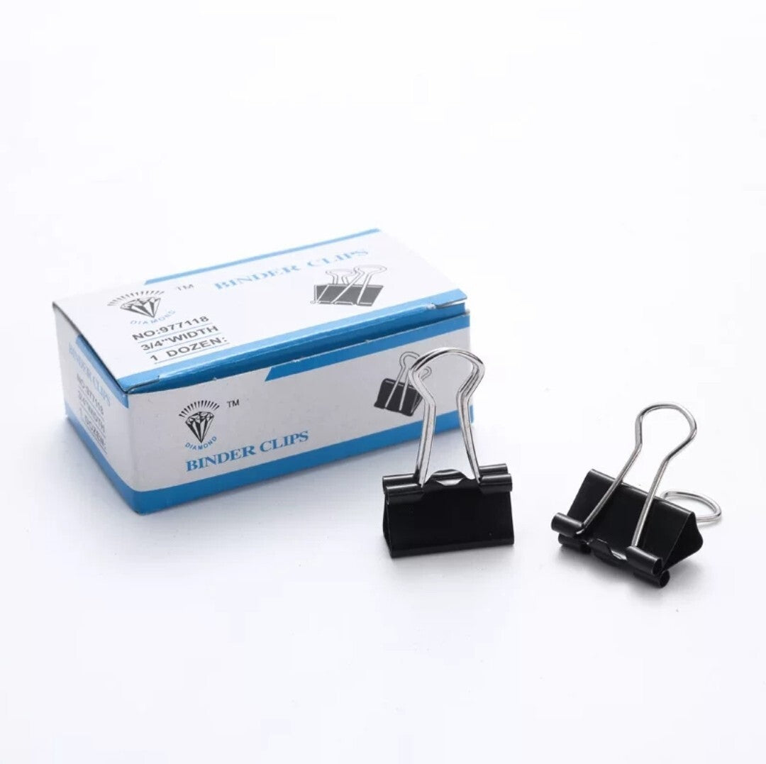 24x Mini Bulldog Clips Foldback 19mm Metal Binder paper Grip Assorted Brand New