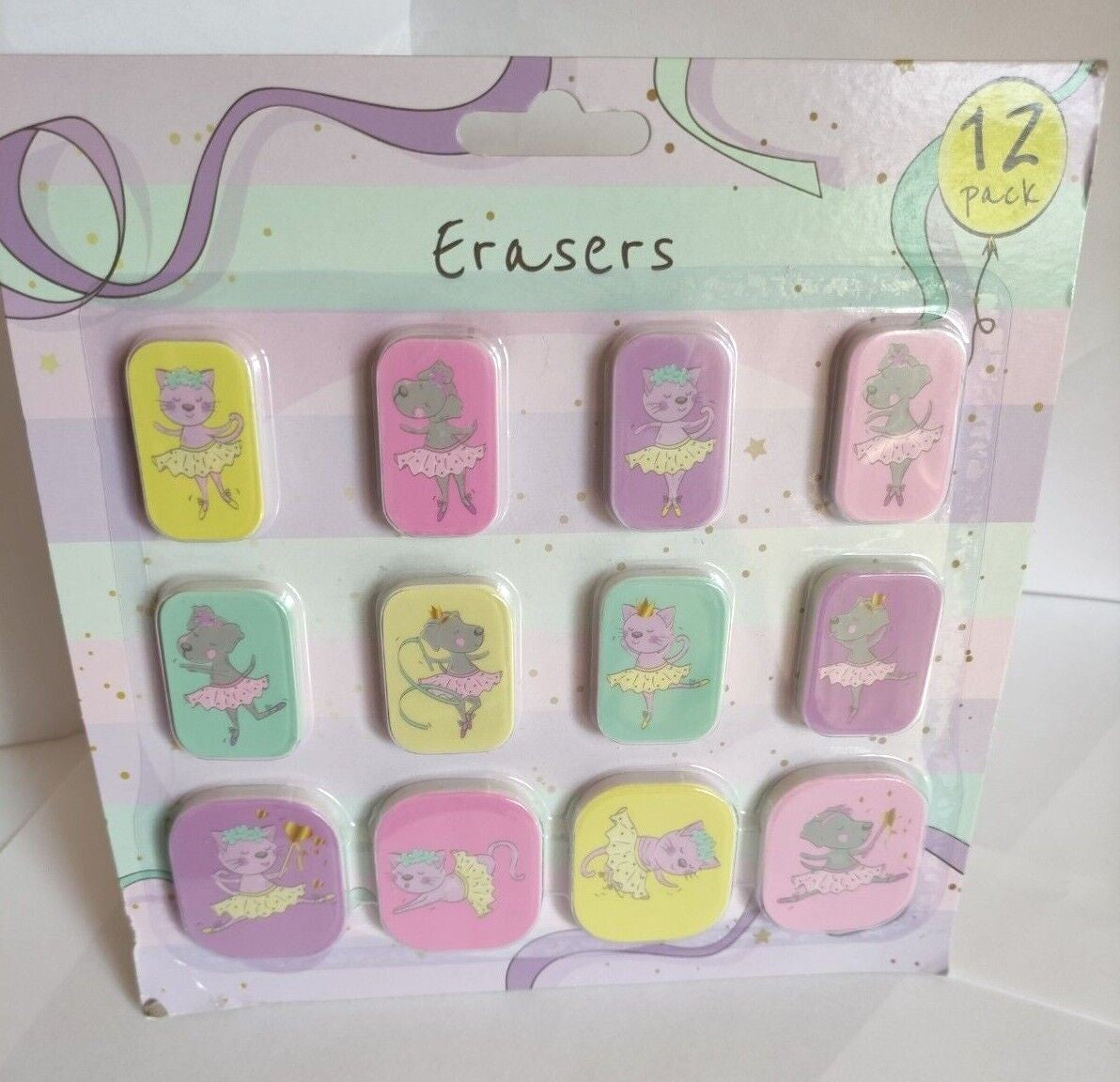 Erasers Set – Cute Rubber Erasers for Kids School Home Office Gift