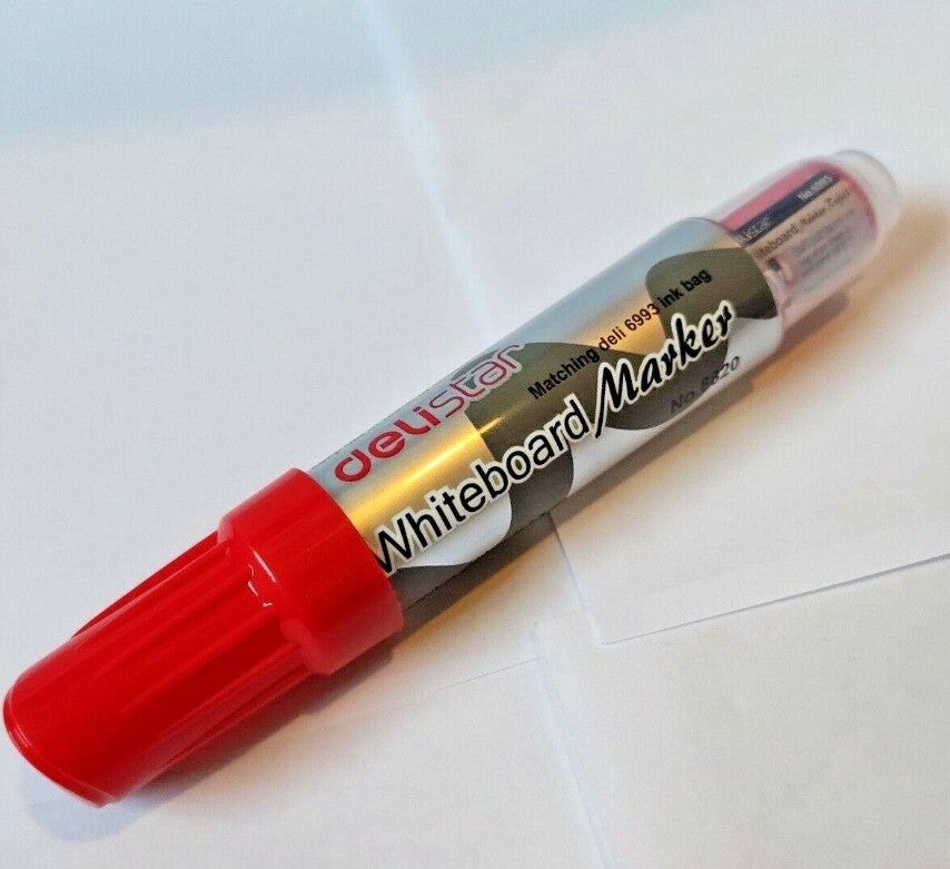 4x Large Dry Wipe White Board Markers Pens Bullet Tip Black Blue Red