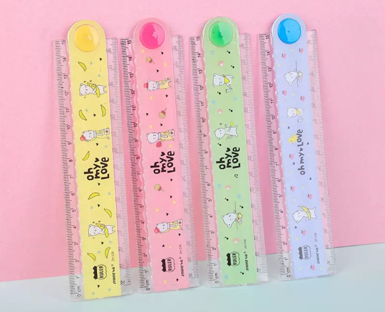 30cm Folding Clear Ruler – Plastic Measuring Tool for School Office Home