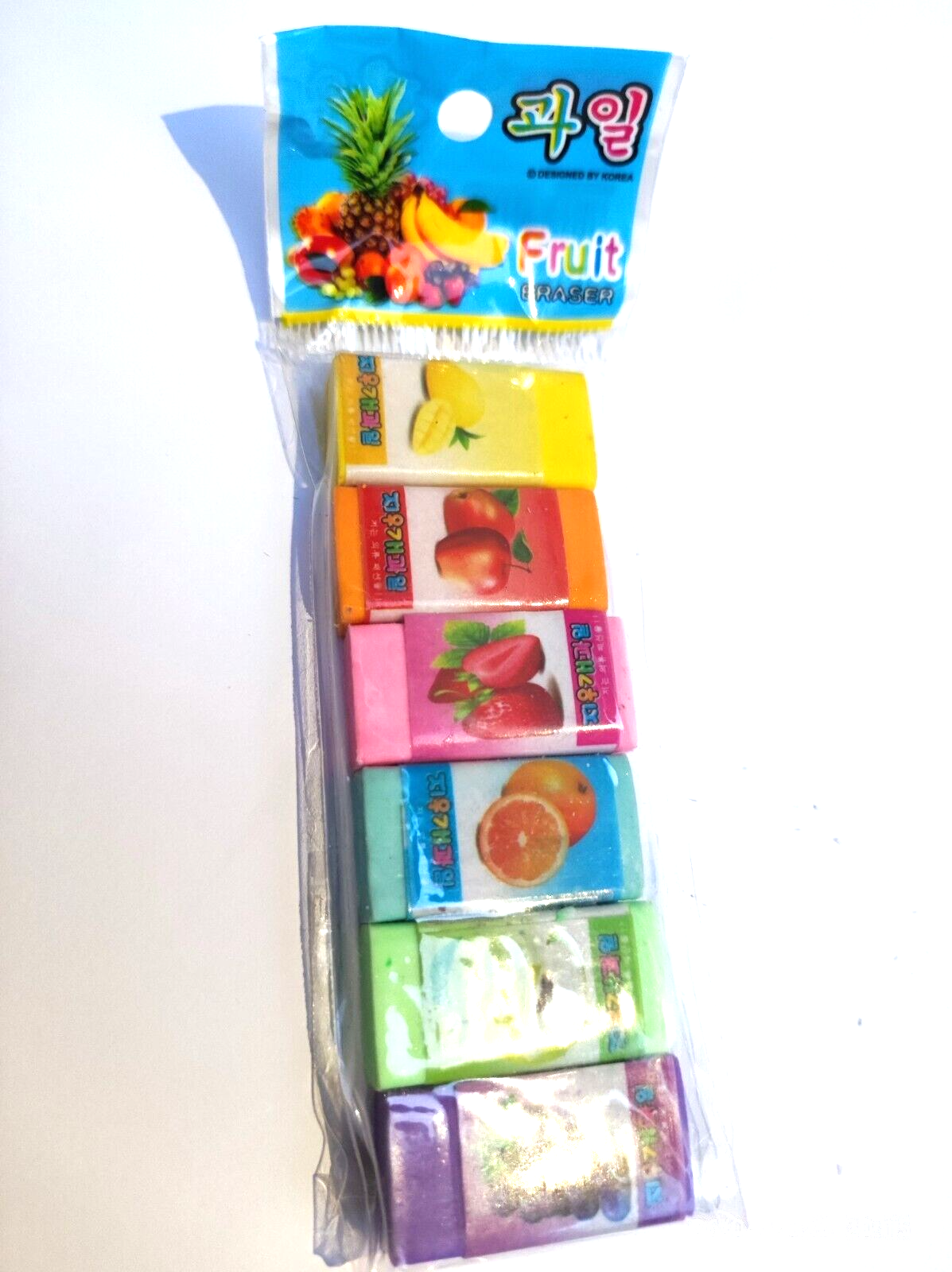 6 Mini Pieces of Rubber Pencil Erasers for Children School Home Office Drawing
