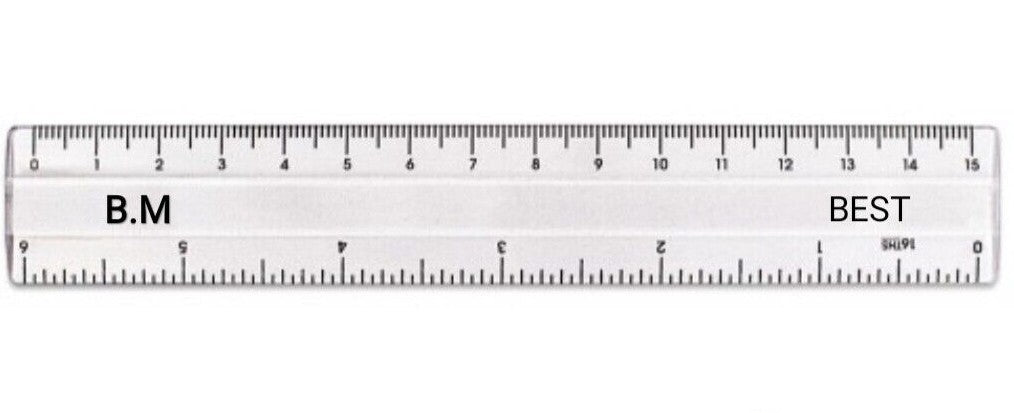 BEST 15 CM 6" Ruler Clear 6 Inch Small Measuring Rulers for School Home Office