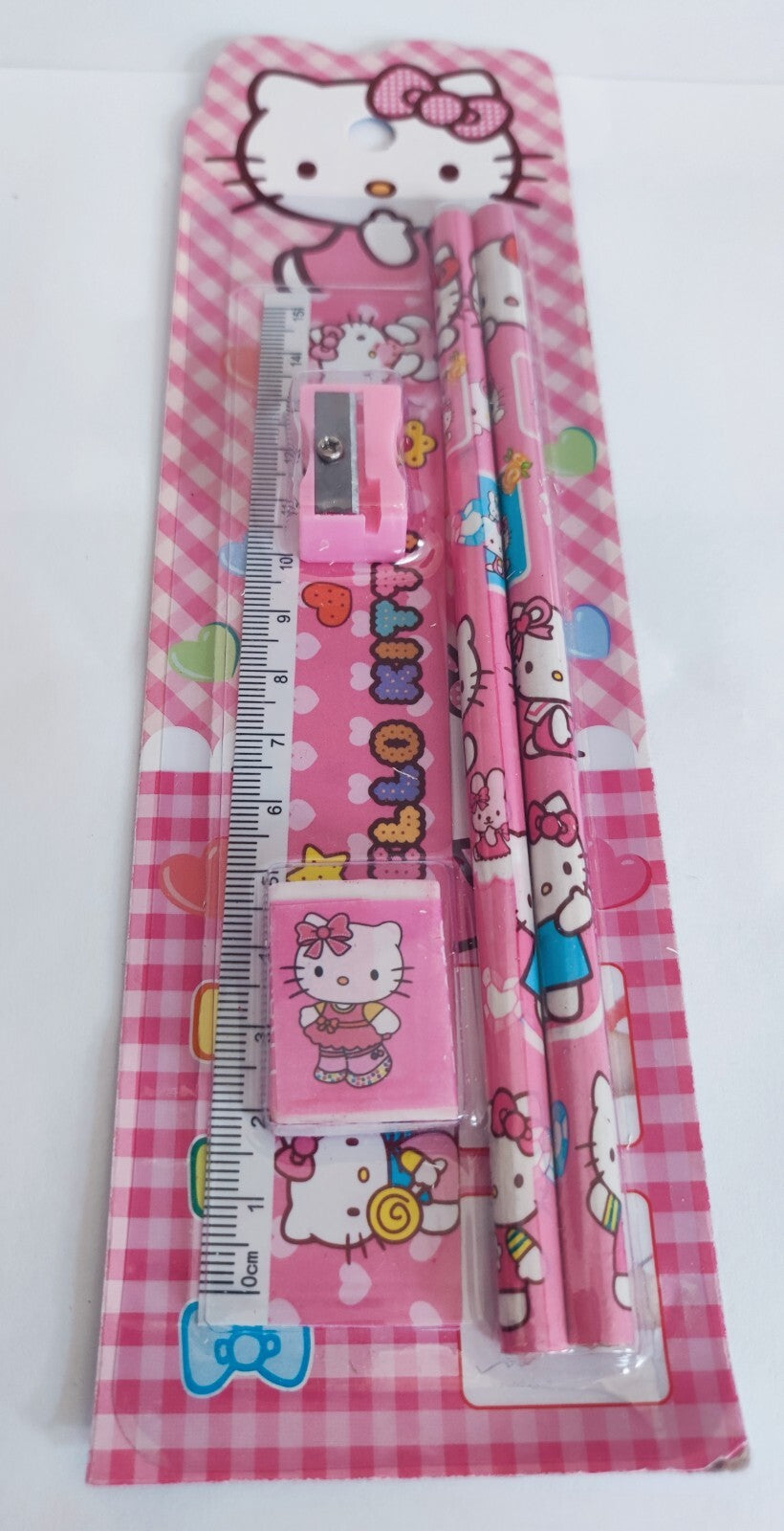 DISNEY 5PCS SET STATIONERY RULER SHARPENER PENCIL ERASER SET FOR KIDS SCHOOL NEW