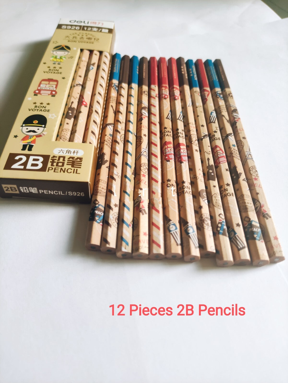 2B Unsharpened Pencils for Drawing Sketch Quality Wood Pencils for School New