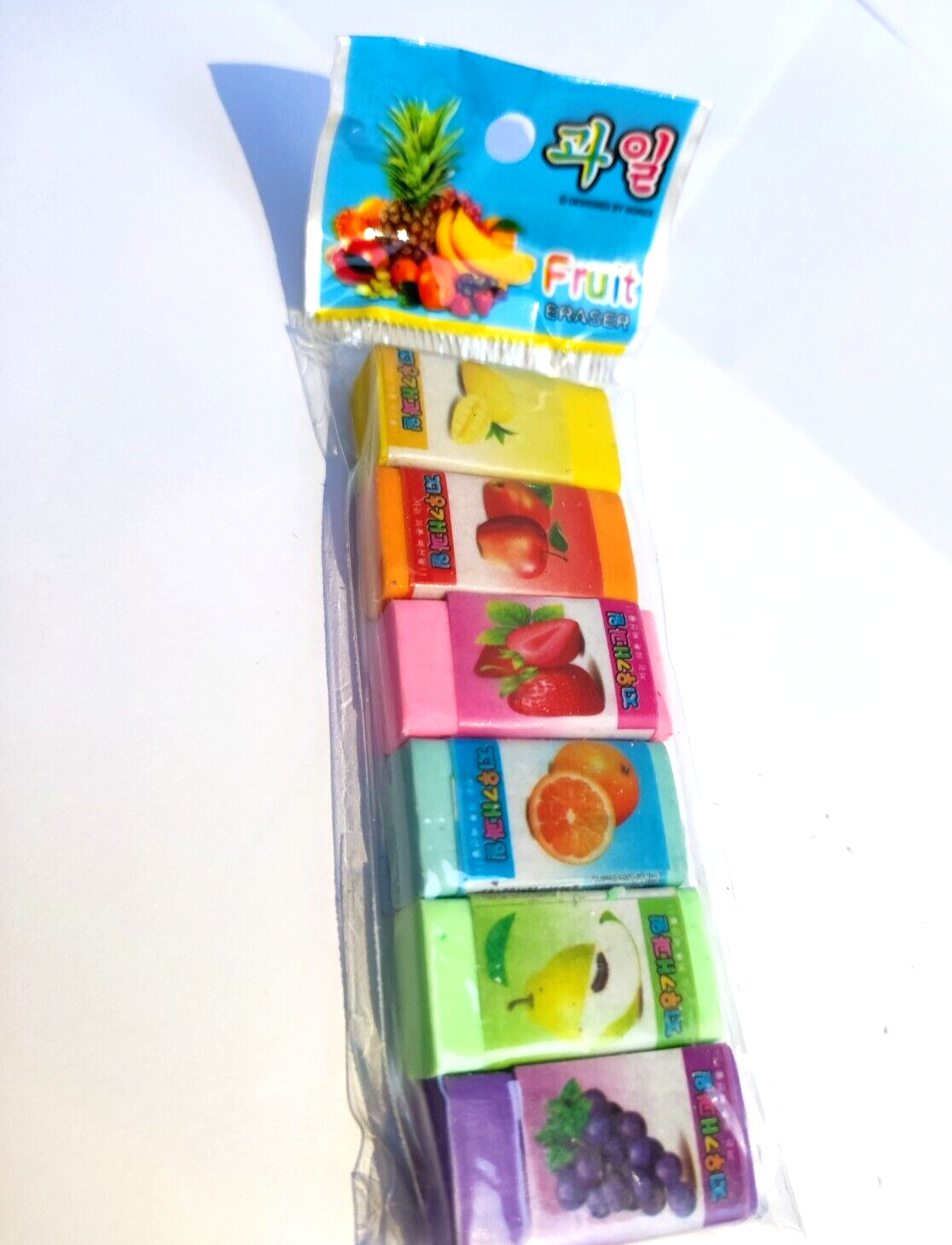 6 Mini Pieces of Rubber Pencil Erasers for Children School Home Office Drawing