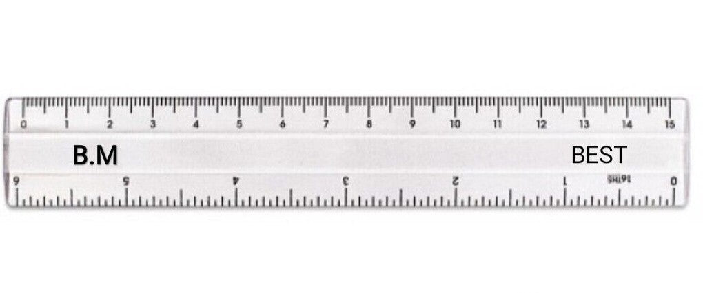 BEST 15 CM 6" Ruler Clear 6 Inch Small Measuring Rulers for School Home Office