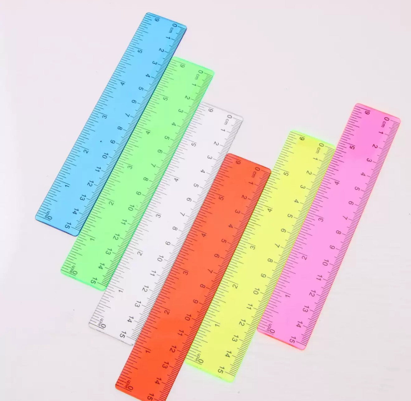 15cm 6'' Ruler Office School Stationary Shatterproof Strong School Office