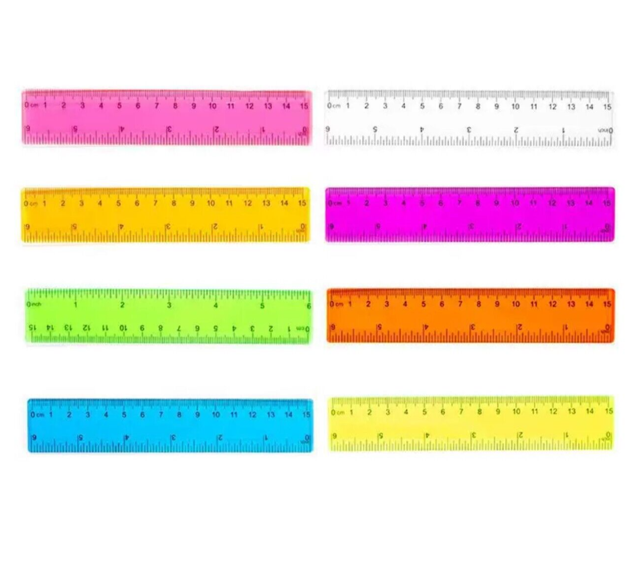 15cm 6'' Ruler Office School Stationary Shatterproof Strong School Office