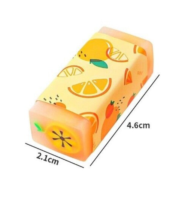 Rubber Eraser Fruity And Dinosaur For Drawing Home Office School 2PCS