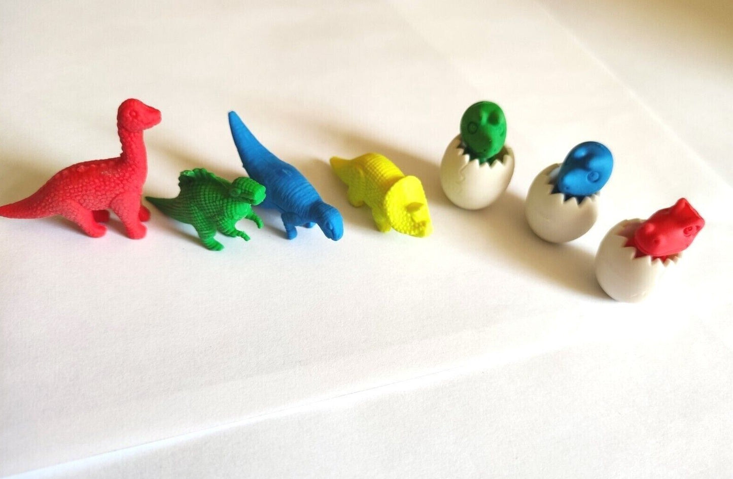 Dinosaur Rubber Erasers Children School Home Office Drawing 10 Pieces New