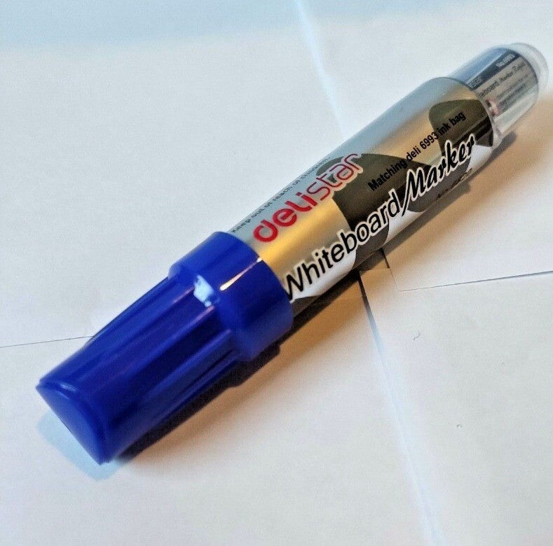 4x Large Dry Wipe White Board Markers Pens Bullet Tip Black Blue Red