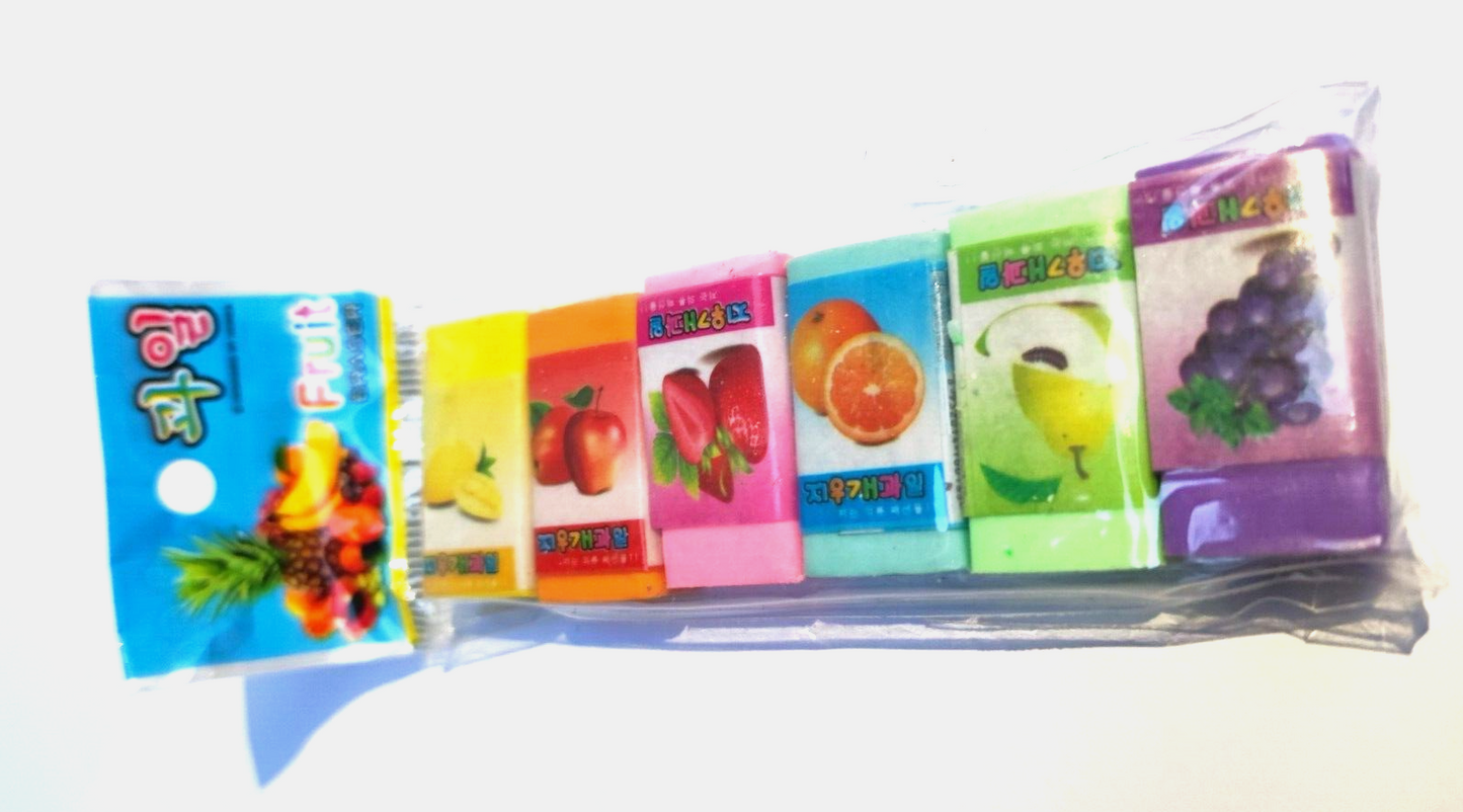 6 Mini Pieces of Rubber Pencil Erasers for Children School Home Office Drawing