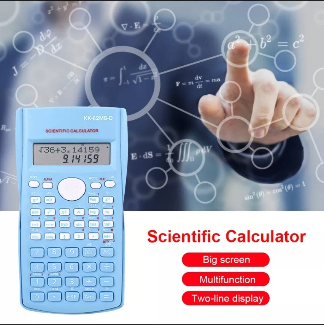 SCIENTIFIC CALCULATOR ELECTRONIC 82MS DIGITS SCHOOL EXAMS WORK OFFICE HOME