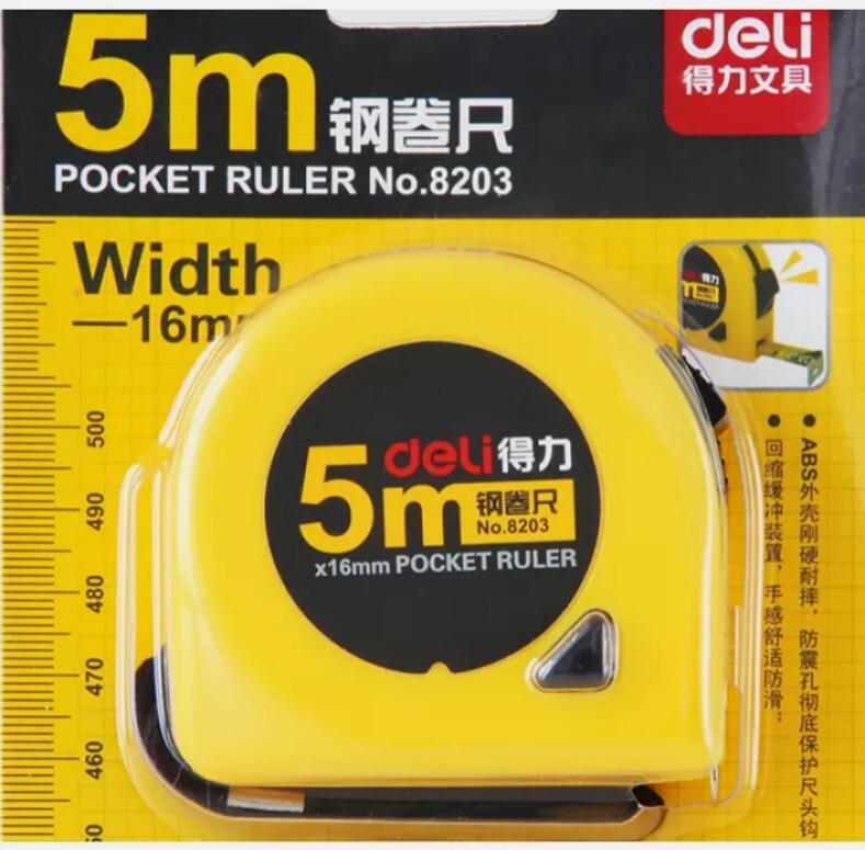 Retractable Tape Measure 3M/5M/7.5M/10M Autolock Rubber Grip Belt Clip