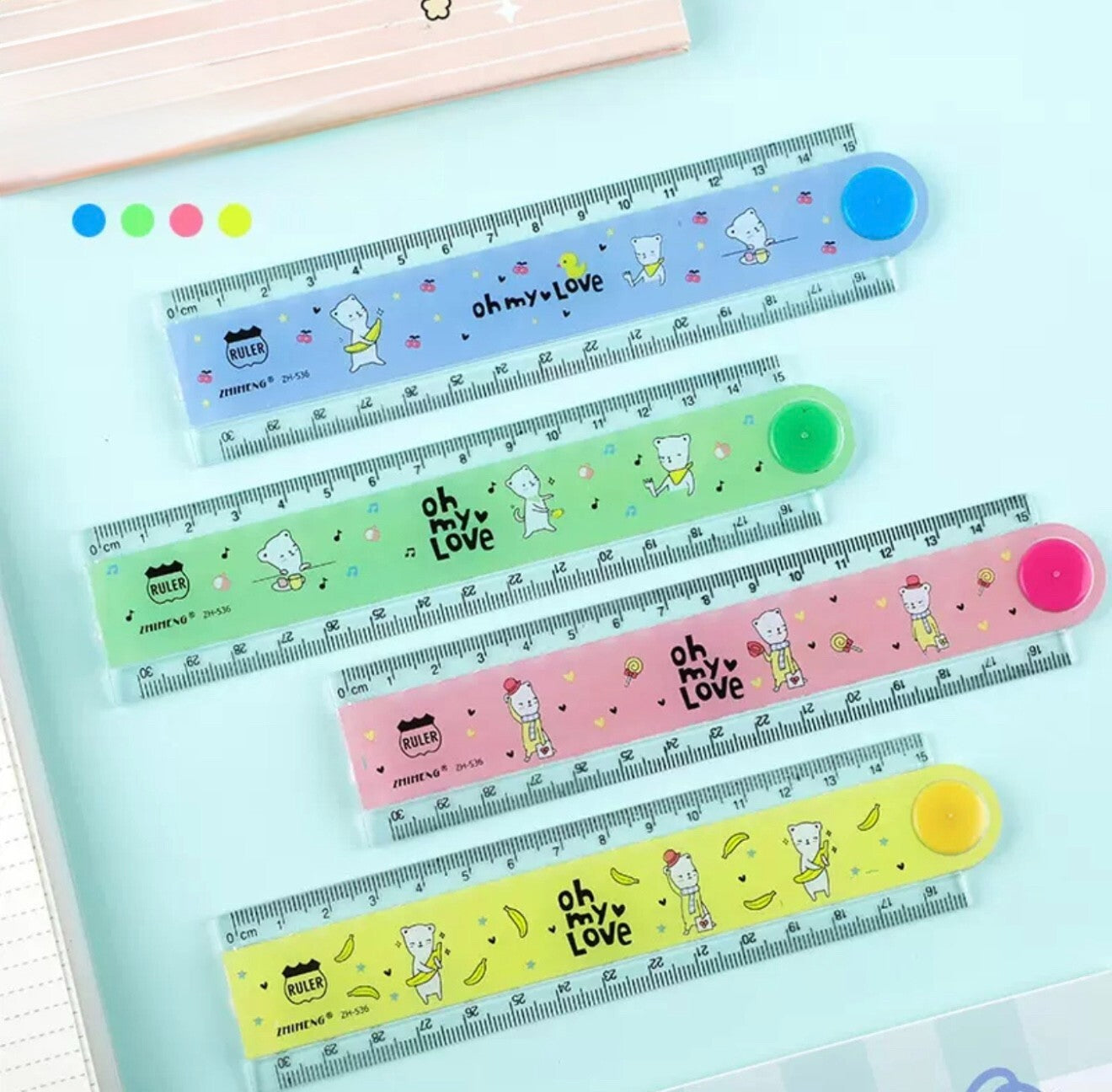 30cm Folding Clear Ruler – Plastic Measuring Tool for School Office Home