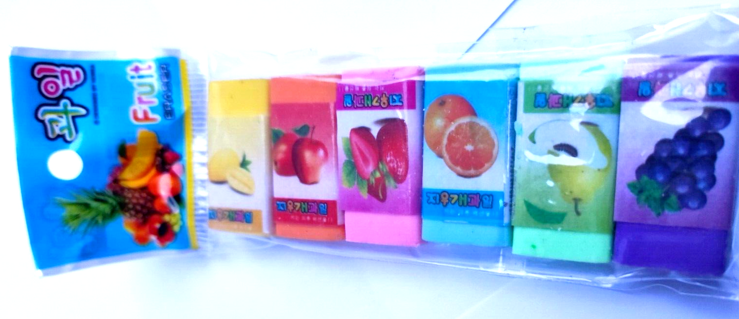 6 Mini Pieces of Rubber Pencil Erasers for Children School Home Office Drawing