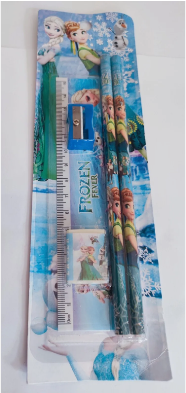 DISNEY 5PCS SET STATIONERY RULER SHARPENER PENCIL ERASER SET FOR KIDS