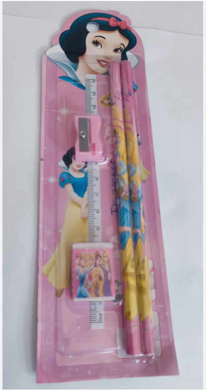 DISNEY 5PCS SET STATIONERY RULER SHARPENER PENCIL ERASER SET FOR KIDS