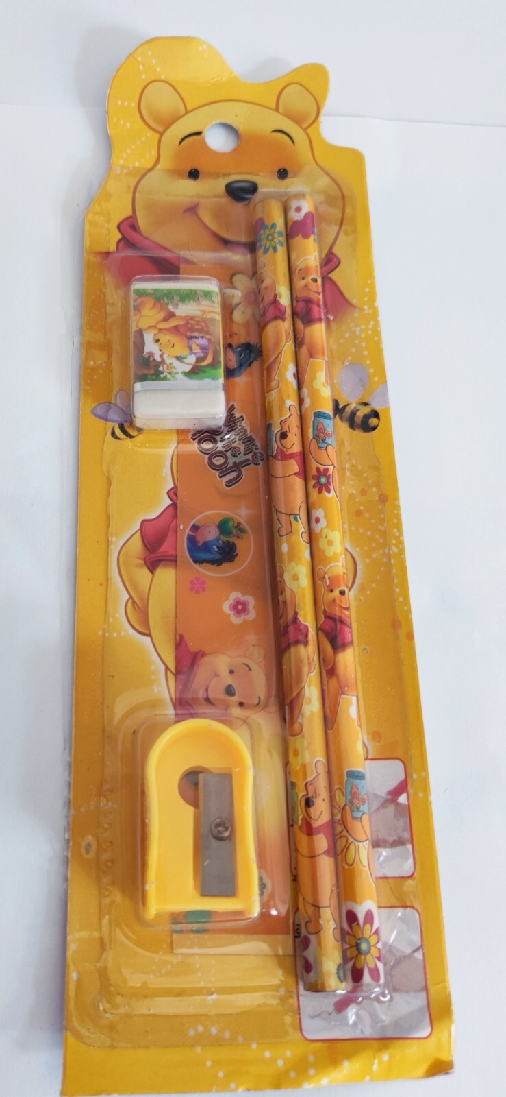 DISNEY 5PCS SET STATIONERY RULER SHARPENER PENCIL ERASER SET FOR KIDS SCHOOL