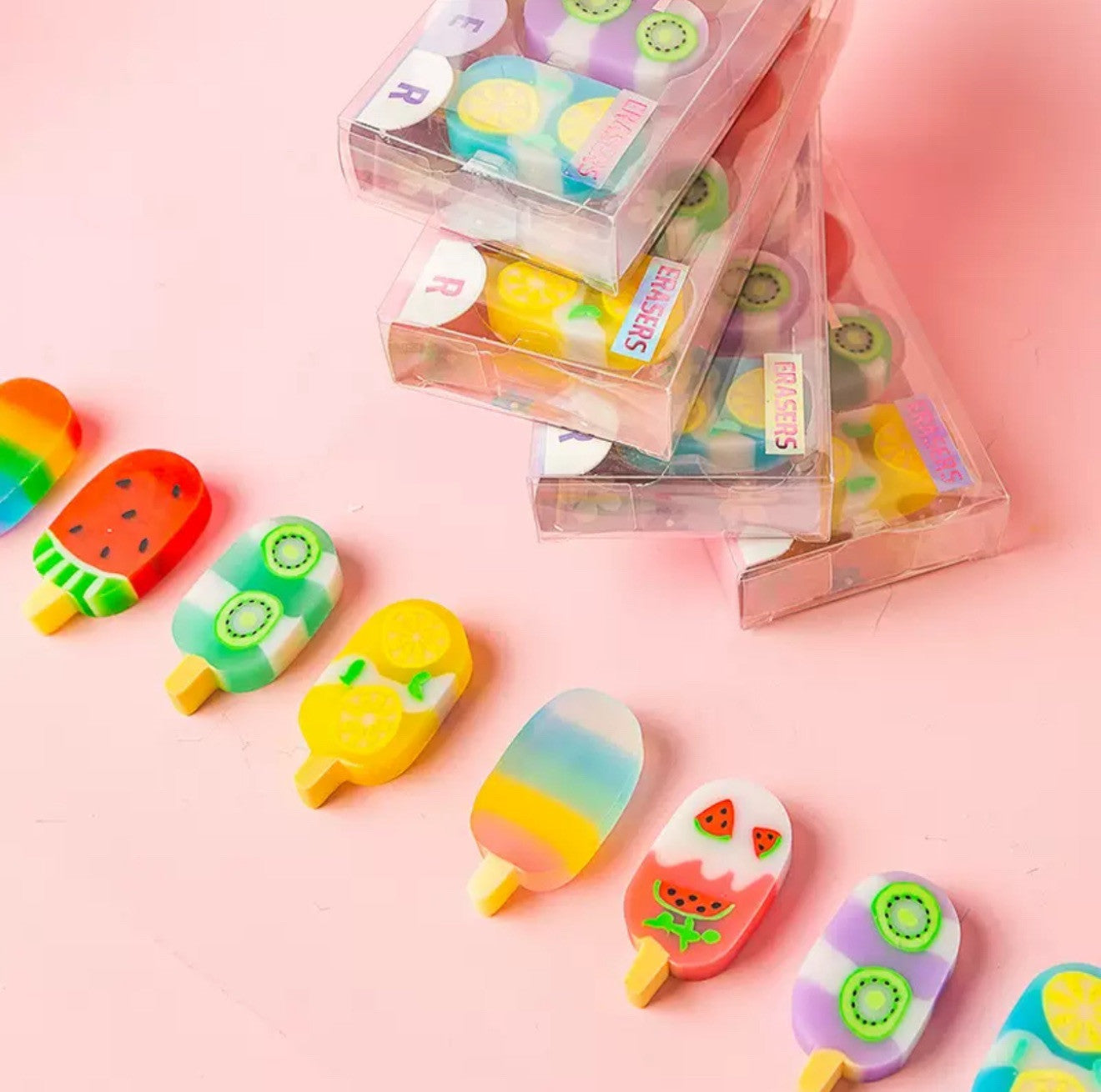 Eraser Rubber Plastic Set for Children School Home Office Drawing