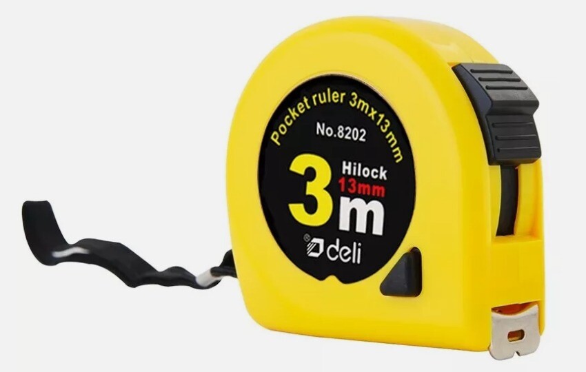 Retractable Tape Measure 3M/5M/7.5M/10M Autolock Rubber Grip Belt Clip