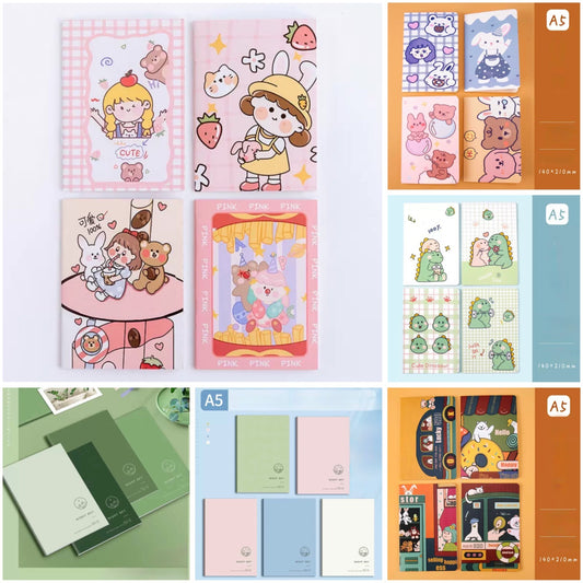 A5 Exercise Books - 60 Page School Notebooks Homework - Random 1 PC