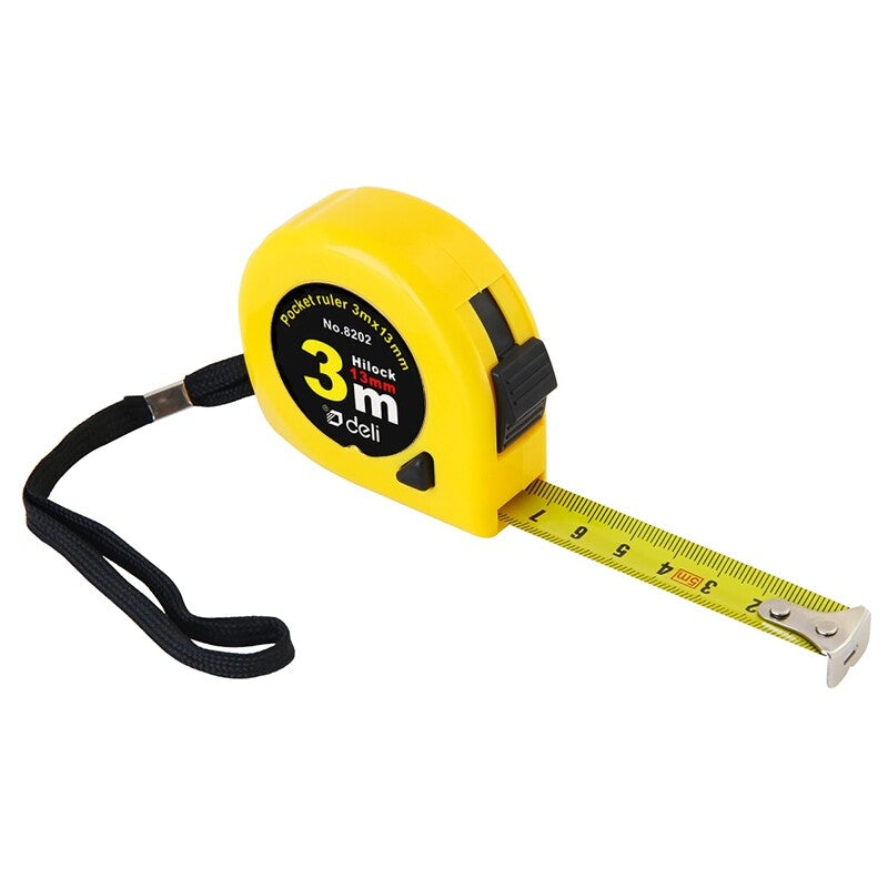 Deli Tape Measures 3m / 5m  Auto Lock Retractable Pocket Tool Metric Rule