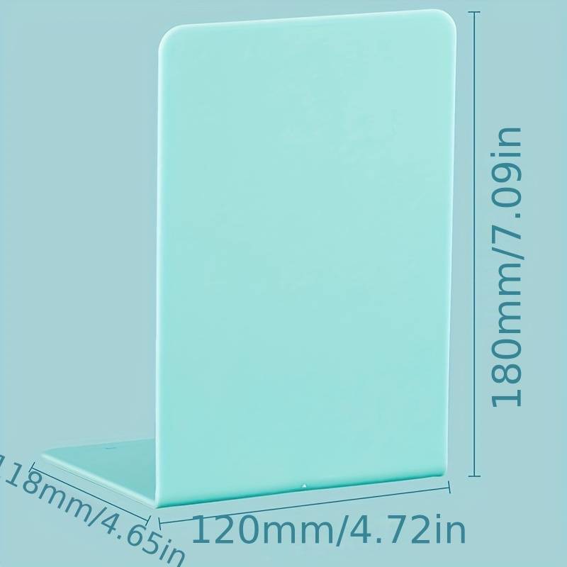 Pair of Plastic Bookend Anti Slip Book End Stand Support Office School Home