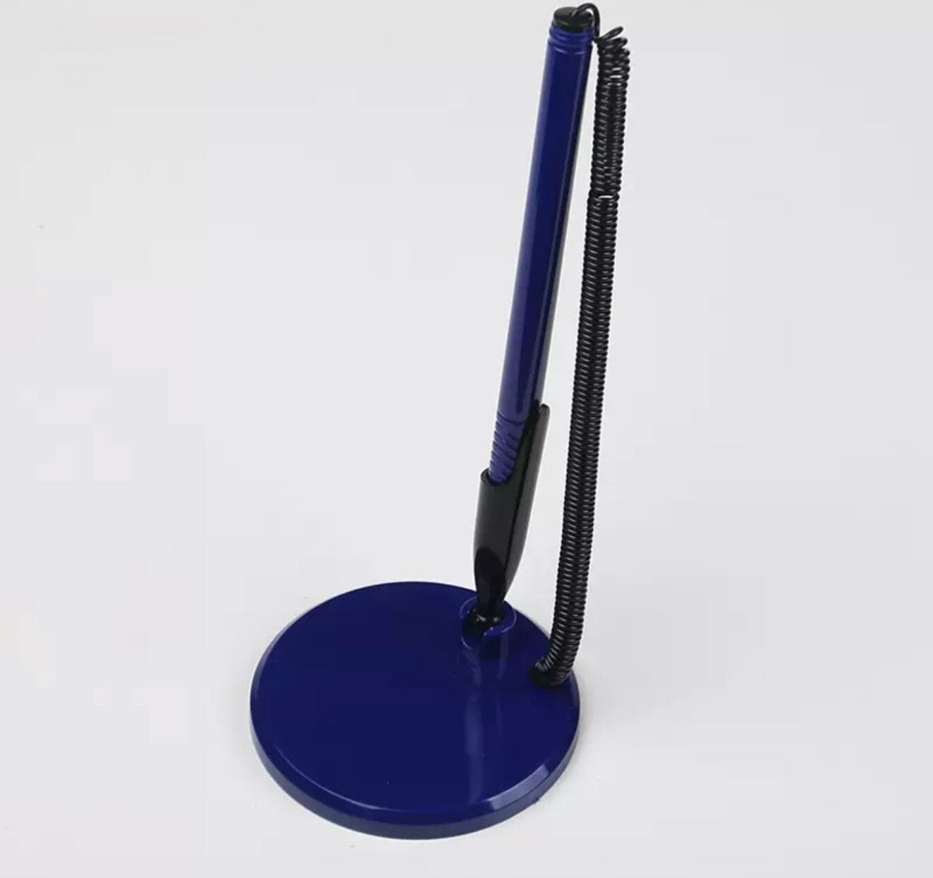 Reception Pen Desk Set On Chain With Stand- Black Counter Pen New