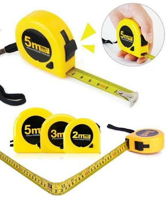 Deli Tape Measures 3m / 5m  Auto Lock Retractable Pocket Tool Metric Rule