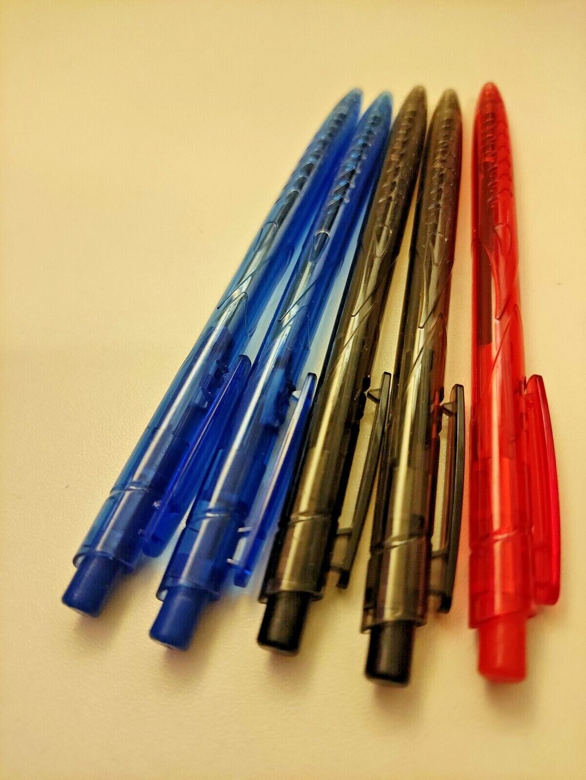 Ballpoint Pens Black Red Blue Mix Colours For School Home Office