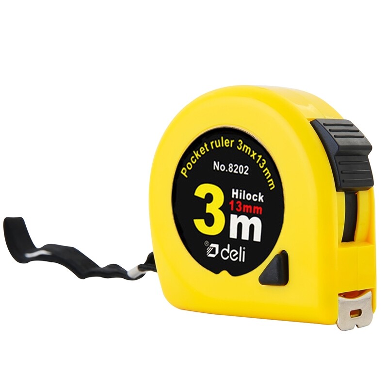Deli Tape Measures 3m / 5m  Auto Lock Retractable Pocket Tool Metric Rule