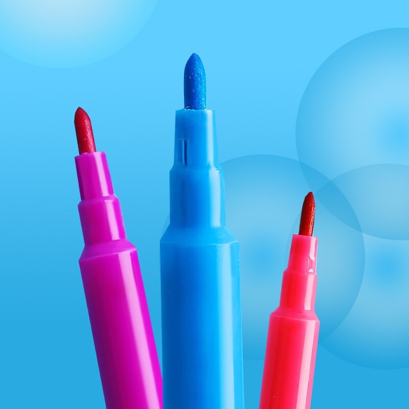 Felt Tip Fibre Pens Set Fine Drawing Colouring Art School Colour Kids 24PCS