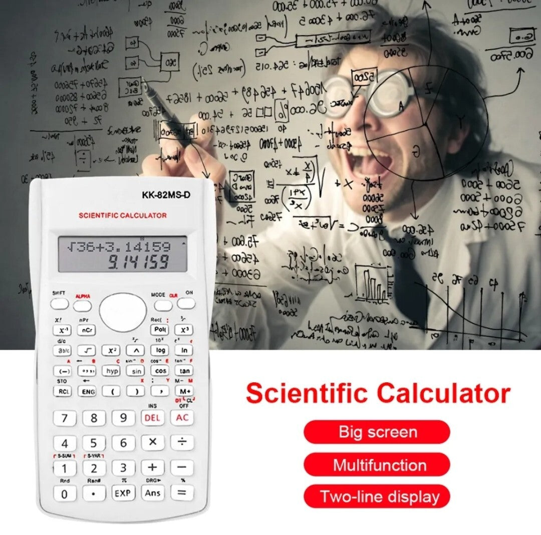 SCIENTIFIC CALCULATOR ELECTRONIC 82MS DIGITS SCHOOL EXAMS WORK OFFICE HOME