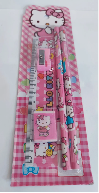DISNEY 5PCS SET STATIONERY RULER SHARPENER PENCIL ERASER SET FOR KIDS