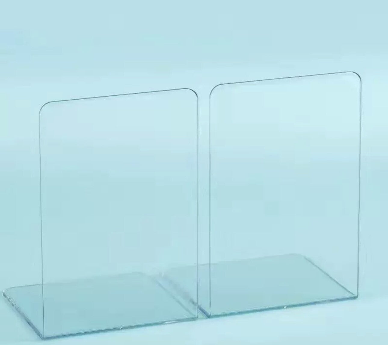 Pair of Plastic Bookend Anti Slip Book End Stand Support Office School Home