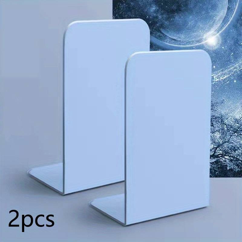 Pair of Plastic Bookend Anti Slip Book End Stand Support Office School Home