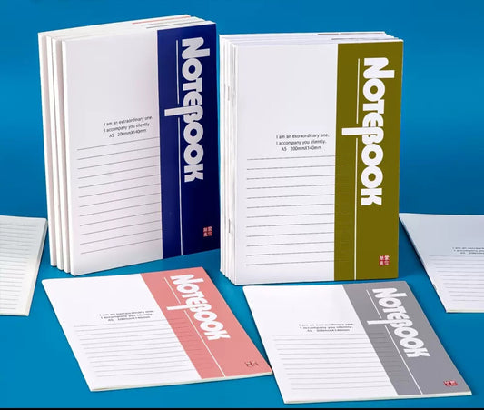 A5 Notebook Lined Ruled Notepad Notes Diary Journal Brand New 136 Pages