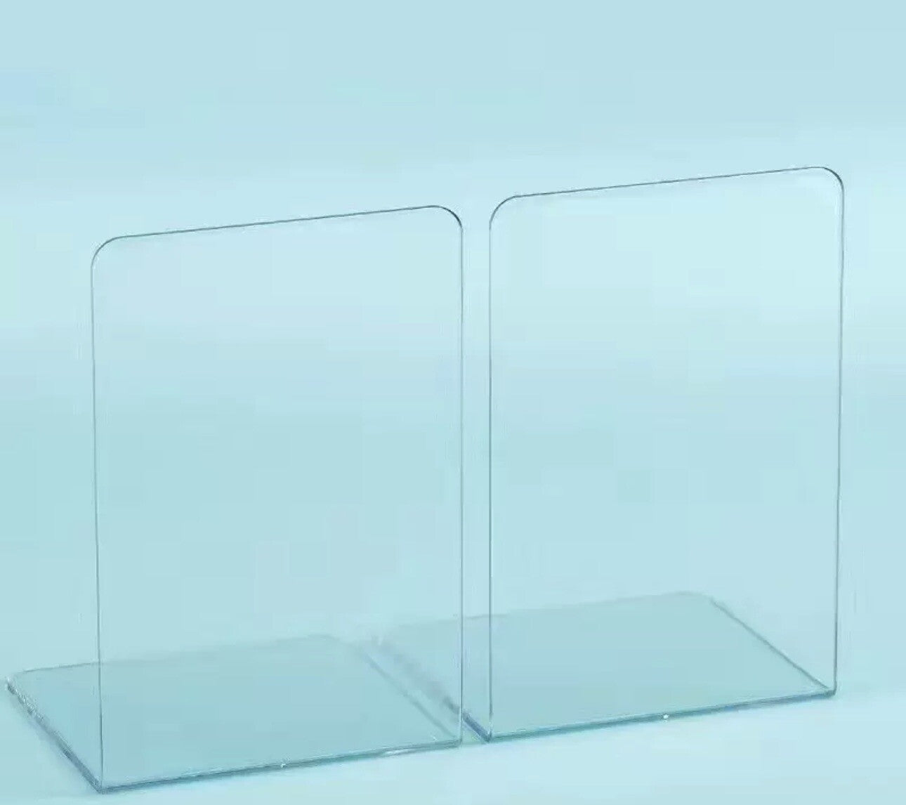Pair of Plastic Bookend Anti Slip Book End Stand Support Office School Home