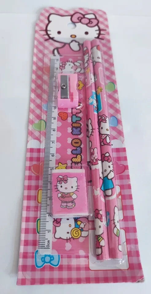 DISNEY 5PCS SET STATIONERY RULER SHARPENER PENCIL ERASER SET FOR KIDS