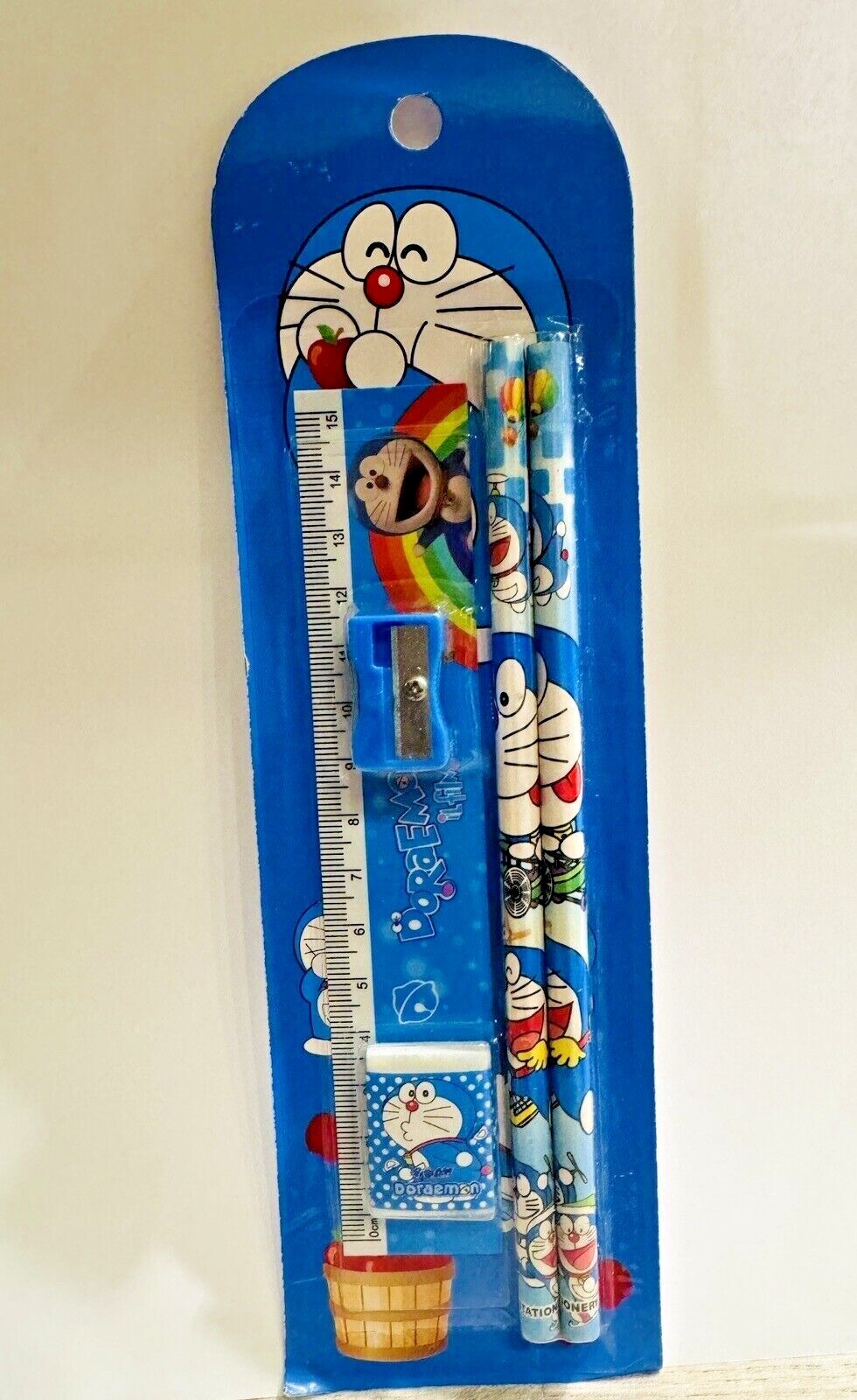 DISNEY 5PCS SET STATIONERY RULER SHARPENER PENCIL ERASER SET FOR KIDS SCHOOL NEW