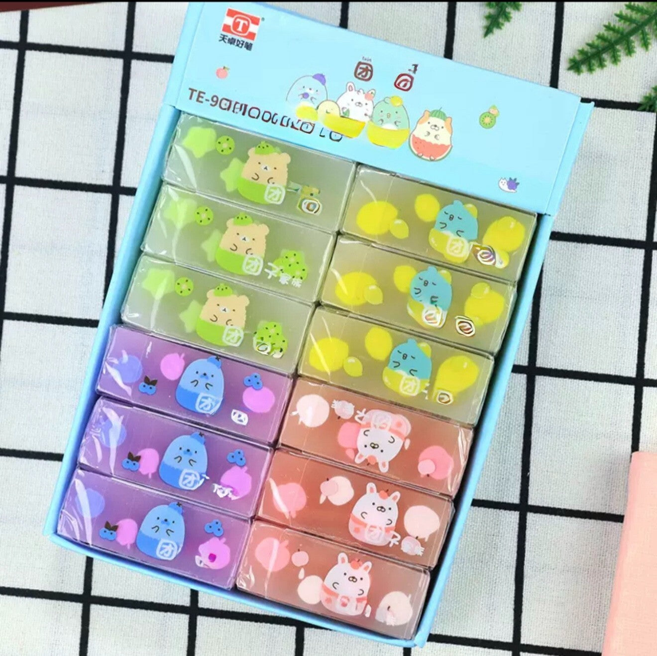 Erasers  Rubber Plastic for School Gift Party Bag Stocking Fillers 3 Pieces