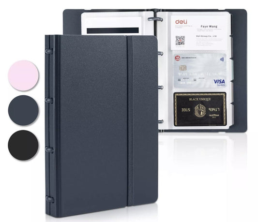 Deli Business Name Card Book Booklet Wallet Holder 180 cards Organiser Folder