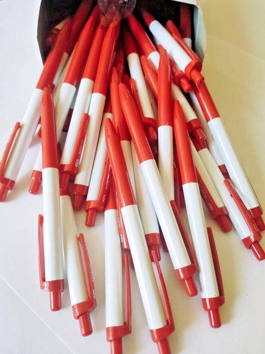 Red Ball Pens Ball Point Pen Medium Ballpoint School Office Home New