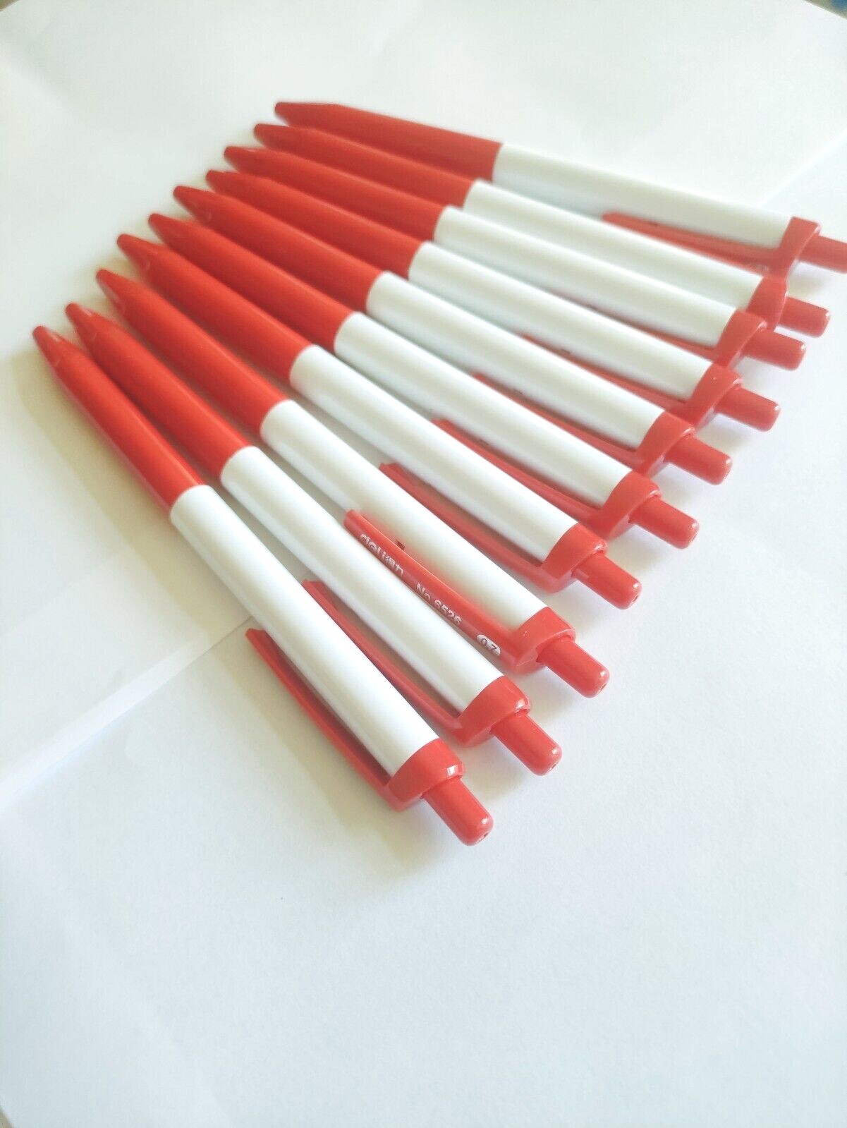 Red Ball Pens Ball Point Pen Medium Ballpoint School Office Home New