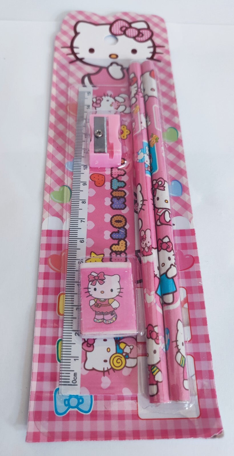 DISNEY 5PCS SET STATIONERY RULER SHARPENER PENCIL ERASER SET FOR KIDS SCHOOL NEW