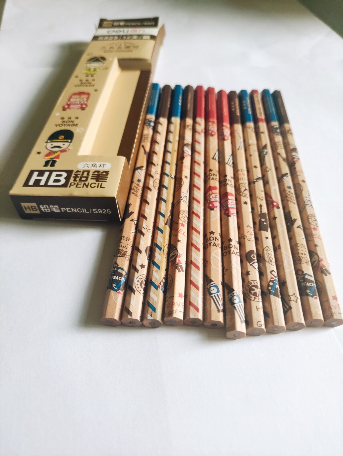 HB Unsharpened Wood Pencils for Drawing Sketch School Office Home 12PCS
