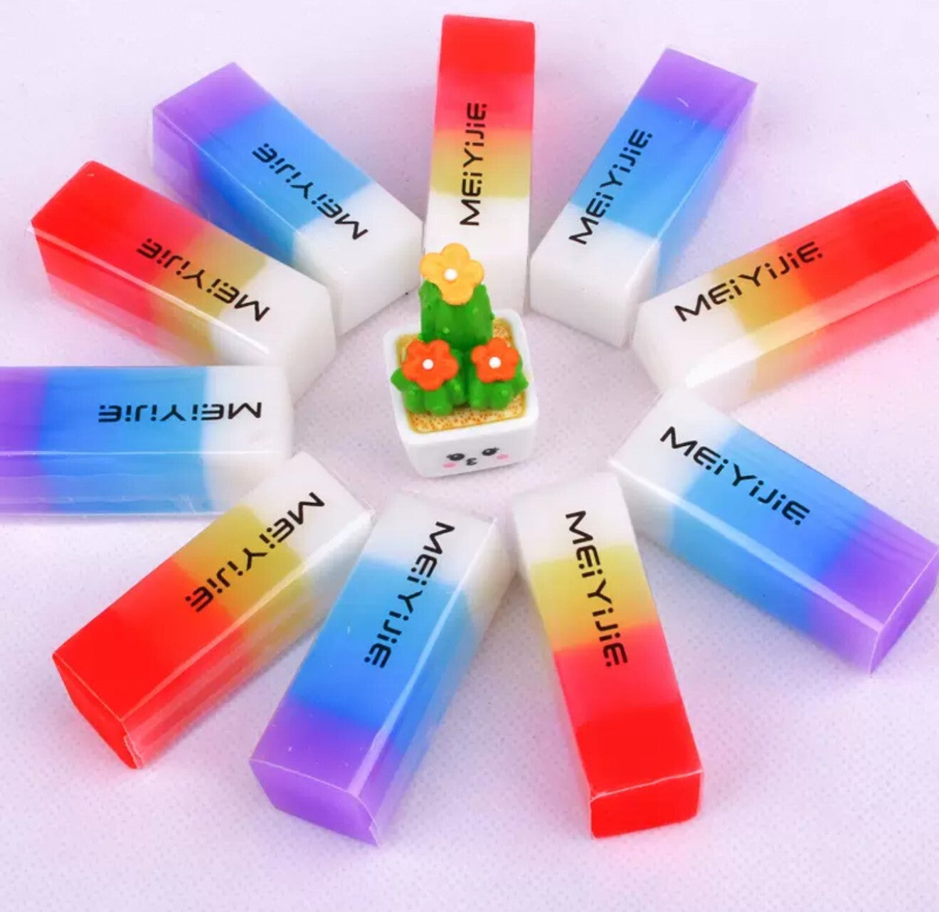Erasers  Rubber Plastic for School Gift Party Bag Stocking Fillers 3 Pieces