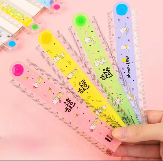30cm Folding Clear Ruler – Plastic Measuring Tool for School Office Home