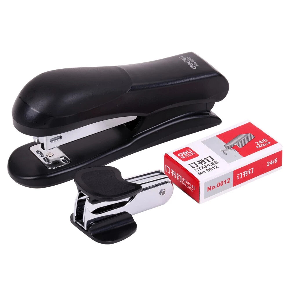  Deli 3 in 1 Stapler Set for Office School Business Random Colours Brand New